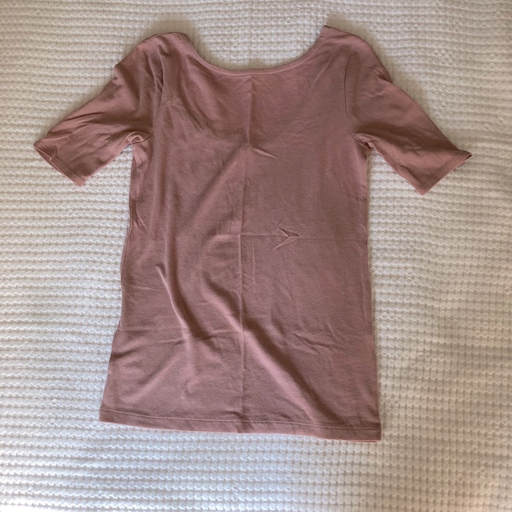 Madewell XS blush pink ballerina back short sleeve top
